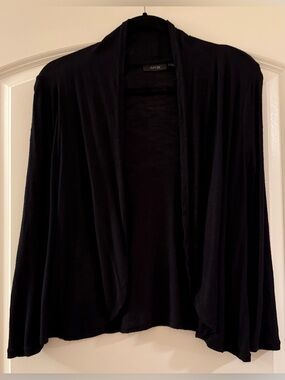 Apt. 9 Black Draped Open-Front Women's Cardigan